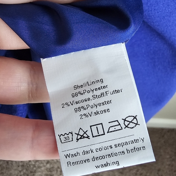 GRACE KARIN Double Breasted Thick A Line Pea Coats Jacket with Pockets NWT - Picture 7 of 7